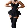 European and American New Pure Desire Sexy Underwear Steel Ring Suspender Mesh Bow Pajamas