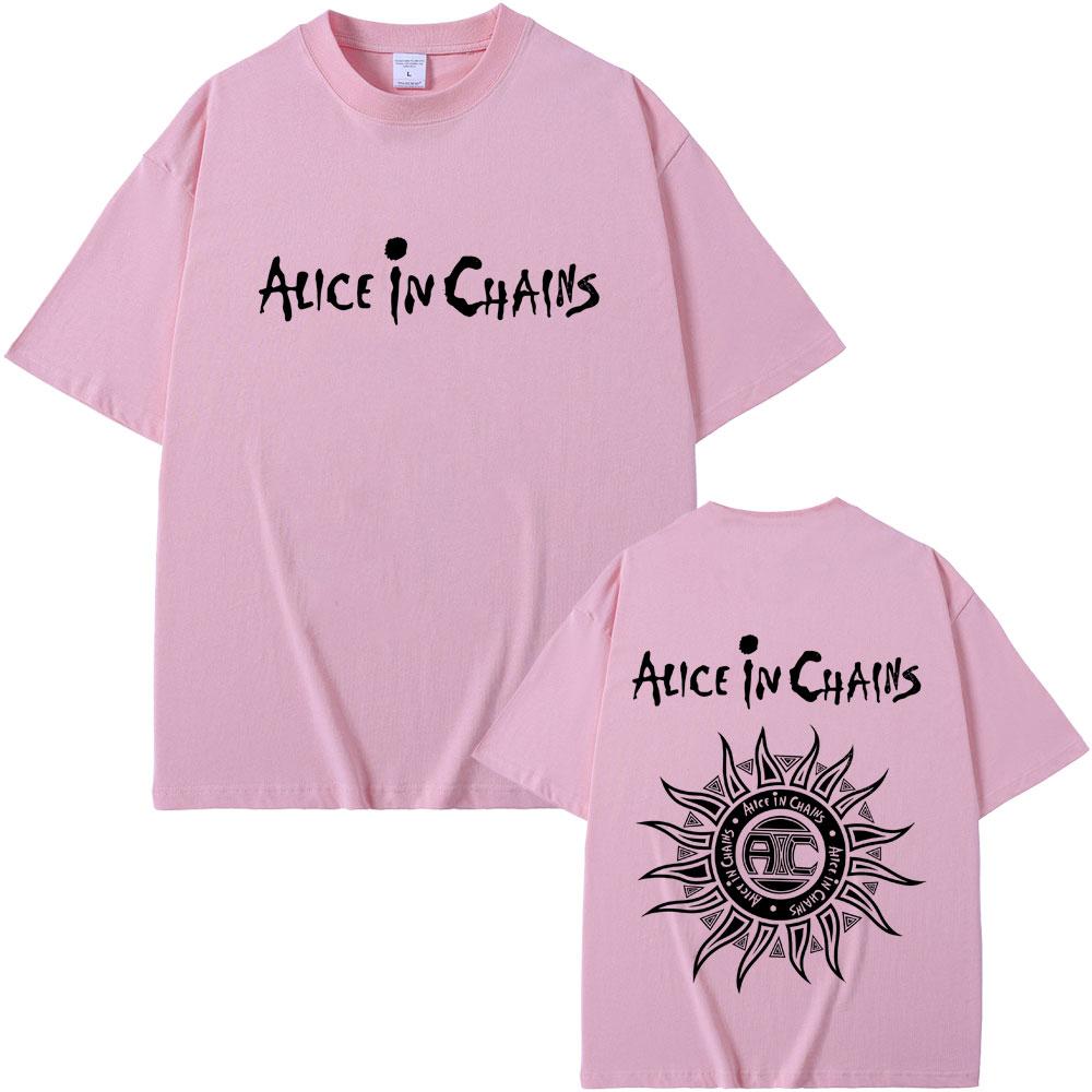 Rock Band Alice In Chains Tshirt Men Women Gothic Punk Cool Streetwear Male Fashion Vintage Oversized Soft Cotton Tshirt Tops