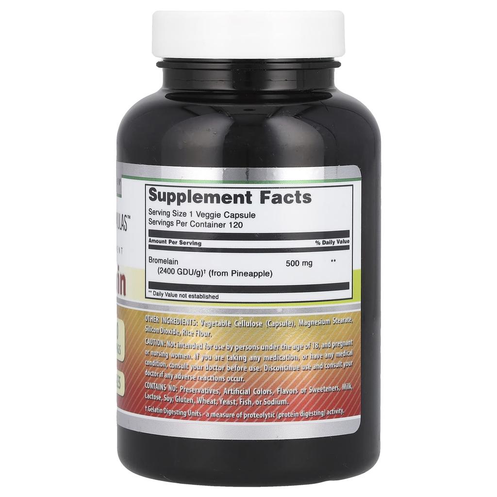 Bromelain, 500Mg, 120 Veggie Caps