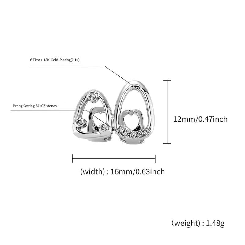 Fashion Dental Jewelry Featuring Zirconia In Hip Hop Designs For Trendy Event