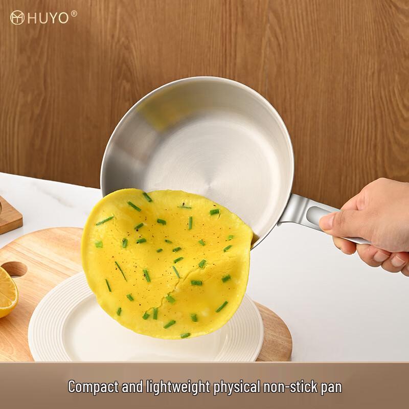 ZISIZ 12cm Three-Layer Steel Non-Stick Frying Pan