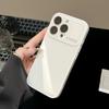 Minimalist Korean Style Large Window Glass Case Compatible with iPhone 16 Pro Max Apple 17 Phone Case 14/15 Full Coverage