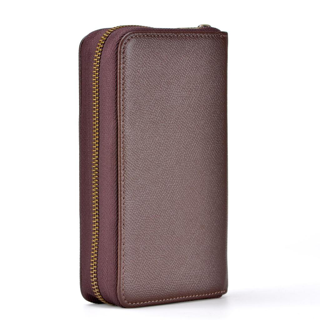 Estojo de couro de vaca para 10 canetas-tinteiro Estojo de couro para canetas Canetas de cor café, canetas, estojo,