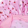 3pcs Satin Sleep Bonnet Double Layer Adjustable Elastic Band Wide Design Cherry Print Silk Bonnet