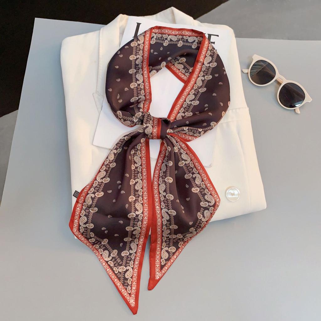 Luxus Design Pferde Muster Seiden Schal Stirnband Halstuch Foulard Weibliche Haarschals Nackenbinde Dünne Schals Weiches Satin Dame