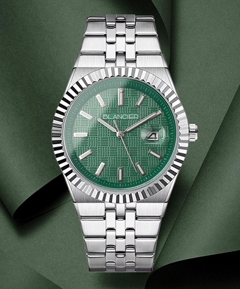 Beullangsieleu Elflute Bw0914M-Wgss Green Men'S Metal Wristwatch