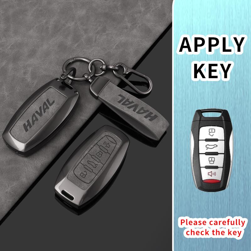 Alloy Car Key Case Cover for Great Wall Haval Jolion 2022 H6 H7 H4 H9 F5 F7 F7X F7H H2S GMW Dargo Keychain Auto Accessories