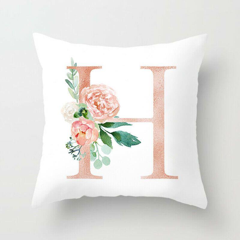 Luxurious 26 Letter Polyester Pillow Case For Sofa Car And Home Decor