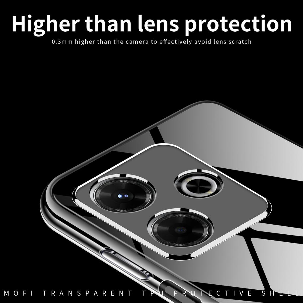 For Xiaomi Redmi 13x 4G Clear Phone Case MOFI Ultra-Thin TPU Phone Back Cover