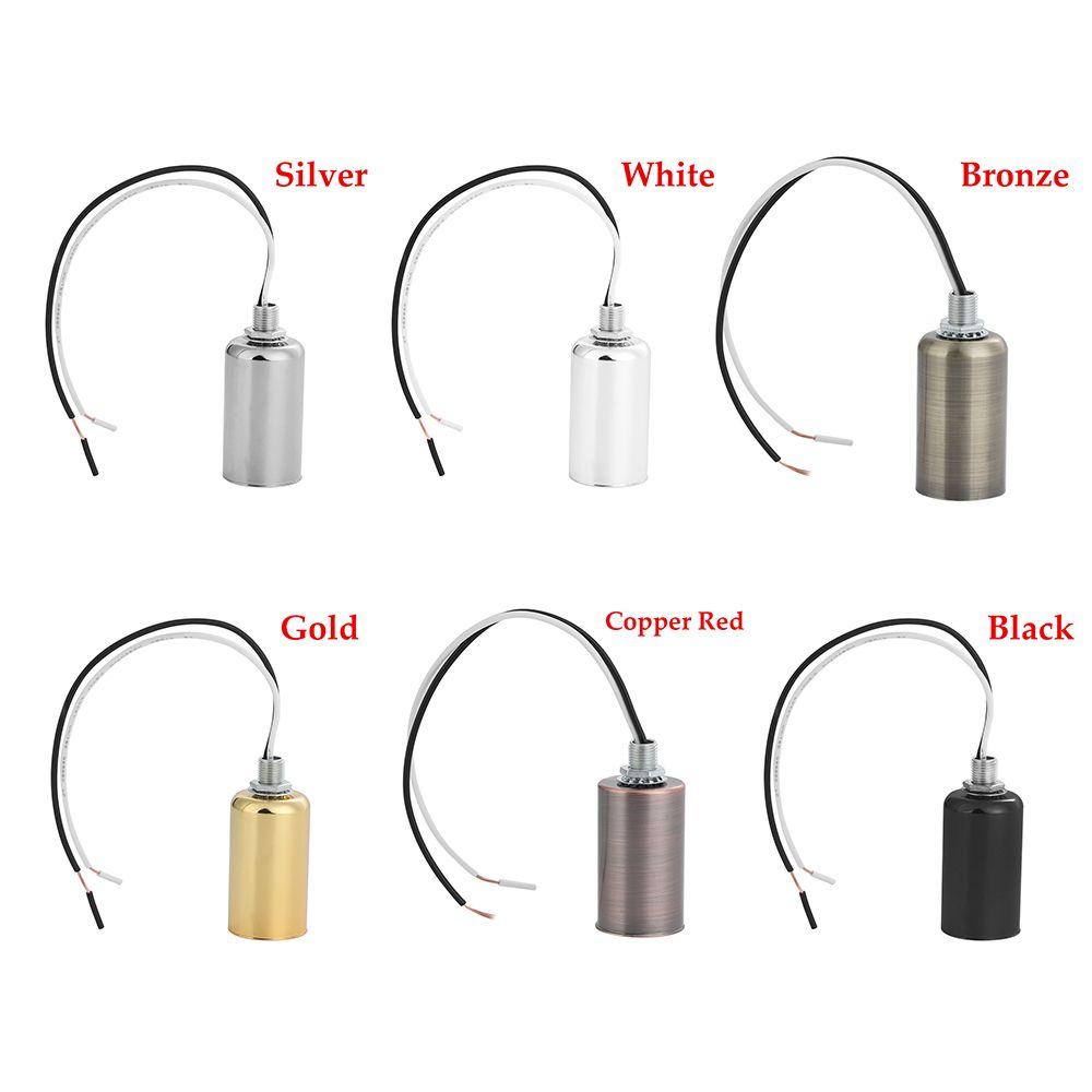 Practical Professional Ceramic Screw Lamp Holder E27 E14 Light Base Metal Surface Led lamp Parts
