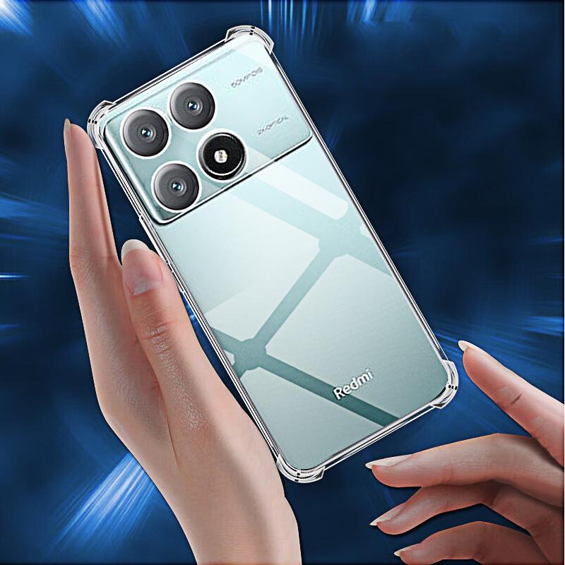 Für Redmi K70e K70 K60 K50 K40 Pro Hülle Schlanke, weiche TPU-transparente, klare Telefonhülle auf der Rückseite für Xiaomi Redmi K60e K50 Ultra