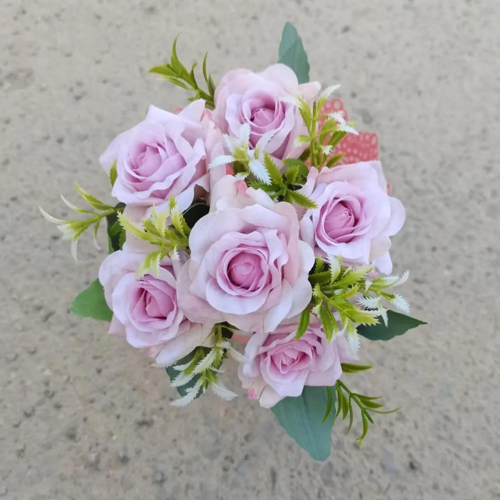 

YO CHO Искусственный шелковый цветок розы 6 головок Домашнее украшение Свадебная вечеринка Искусственный цветок розы