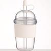 630ML Straw Cup with Lid and Straw Portable Large Capacity Coffee Milk Tea Cup Ins Style Water Cup for Office Workers Juice Mug