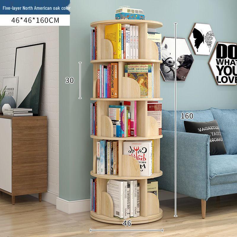 360° Rotating Children's Bookshelf: Space-Saving Floor Standing Bookcase & Picture Book Rack