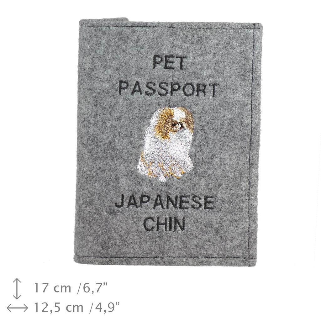 Japanese Chin, Japanese Spaniel - Dog passport case, document case, gift for the traveller from the Art-Dog brand