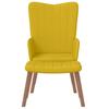 Vidaxl Armchair with Footstool, Mustard, Upholstered In Velvet