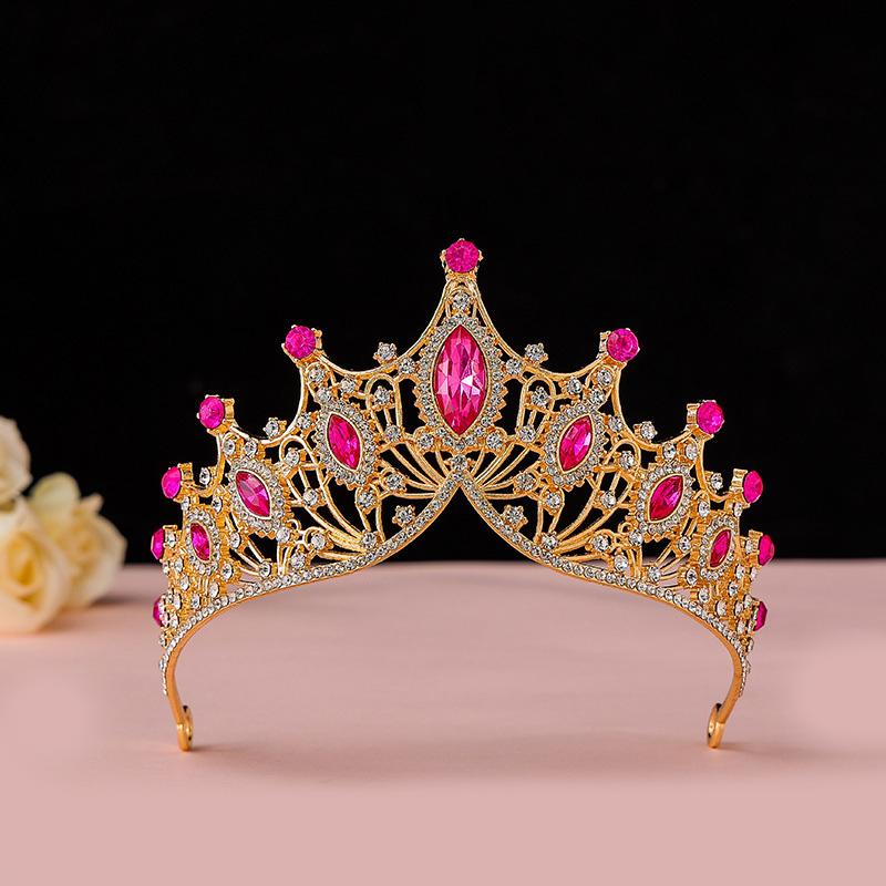 Hair Dress Jewelry Vintage Headwear Baroque Princess Queen Elegant Rhinestone For Wedding Tiara Crown Hair Accessories