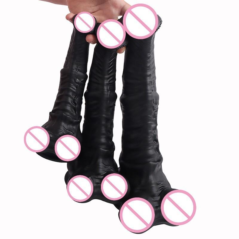 Liquid Silicone Simulation Animal Horse Penis Soft And Oversized Female