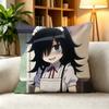 TTomoko Kuroki WataMote Socially Awkward School Manga Pillow Case Square DoubleSided Sofa Cushion Cover Bedroom Bedside Pillow