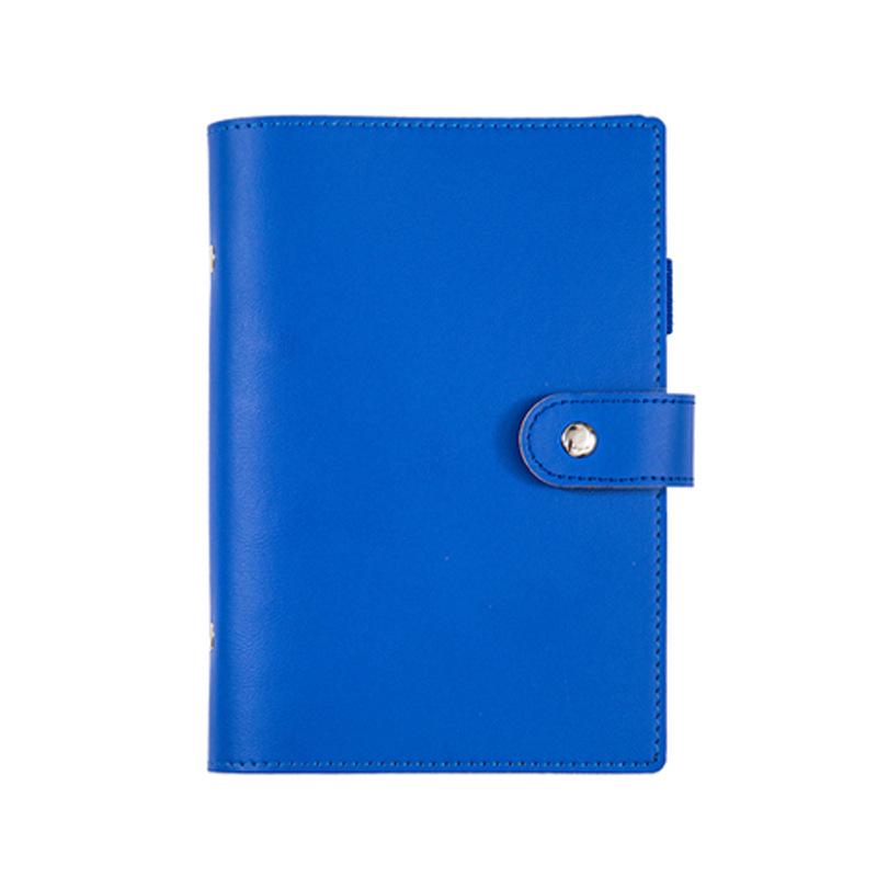 Leather Softcover Loose-Leaf Notebook with Snap Button - A5/A6 Diary & Journal