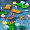 Floating Bamboo Raft, Lotus Leaf, Micro-landscape Fish Tank, Aquarium, Landscape Decoration, Accessories, Miniature Ornaments