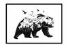Picture Poster In a Frame 43x33 Cm Bear P1207