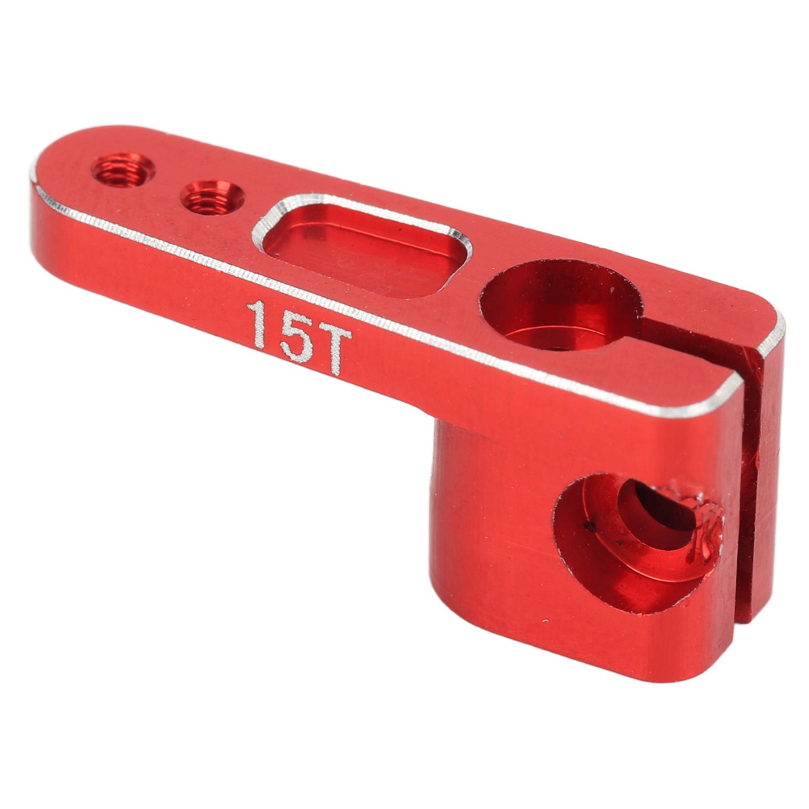 

Metal Servo Arm Aluminum Alloy 15T Stable RC Steering Servo Horn for AXIAL SCX24 124 RC Car Red