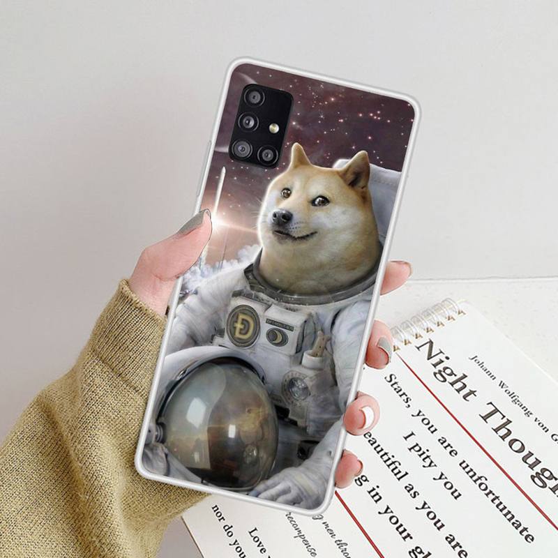 Funny Dog Cheems Phone Case For Samsung Galaxy S9 S10 Plus S10E S20FE A71 A51 A21S Clear Silicone Transparent Phone Cover