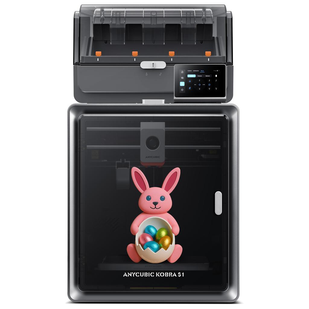 Anycubic Kobra S1 ACE 2 PRO Combo 3D Printer,Print Up to 16-Color,600mm/s Ultra-Fast Printing,Auto Leveling,Upgraded Hotend