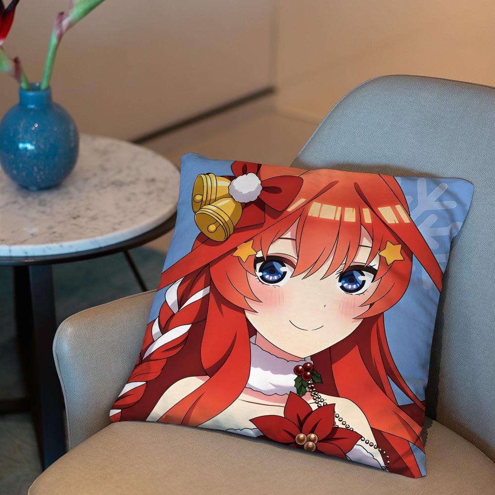The Quintessential Quintuplets Cushion Cover 2-in-1 Reversible Plush Pillow Cover | Car/Sofa/Bed | Perfect Gift