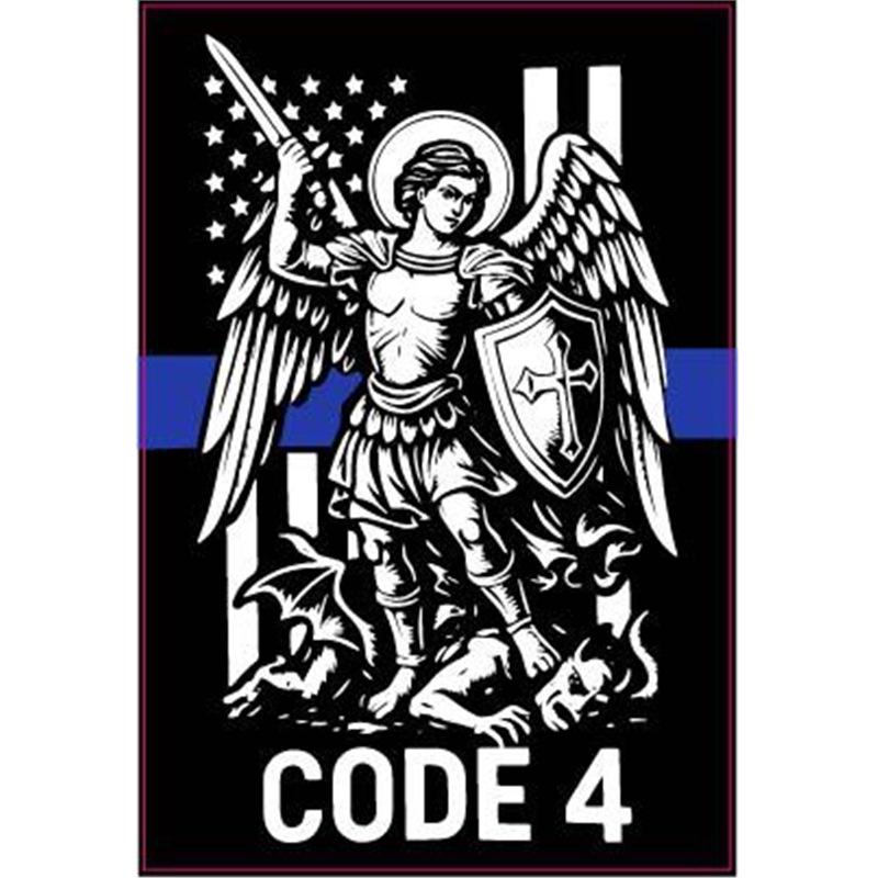 Thin Blue Line American Flag Sticker for Cars and Laptops Standard