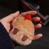 Soft Squeeze Capybara Plush Keychain Cartoon Stuffed Capybara Keyring  Birthday Gift