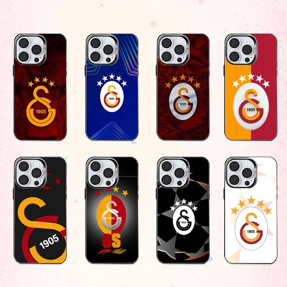 COOL G-Galatasaray-ClubS Coque de téléphone pour iPhone17,16,15,14,13,12,11 Plus,Pro Max Couleur Argentée Plaqué Intérieur