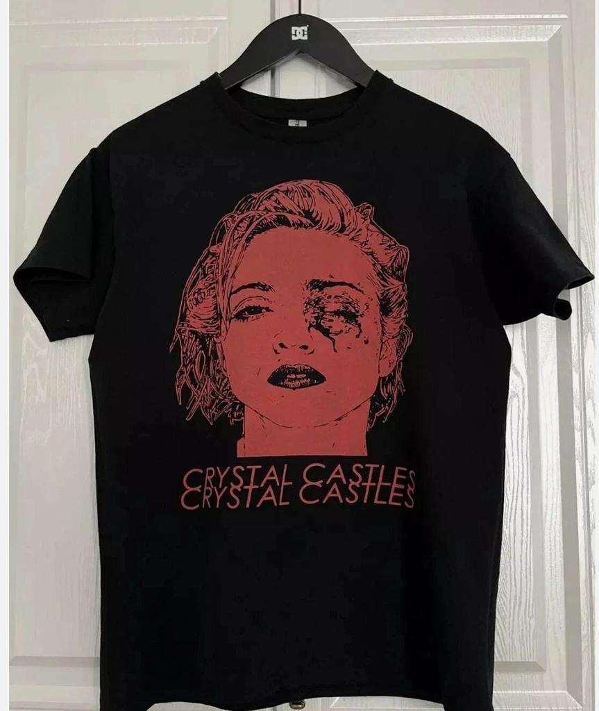 ROCK Vintage T ShirtsCrystal Castle Band Album T-shirt Summer New Style Casual Fashion T-shirt Y2k Punk FashionT-shirts Unisex