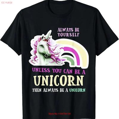 Sei immer du selbst, es sei denn, du kannst ein Einhorn sein Lustiges T-Shirt vintage gewaschen Herren Mode Leicht bequem Stilvolles Grafikdesign