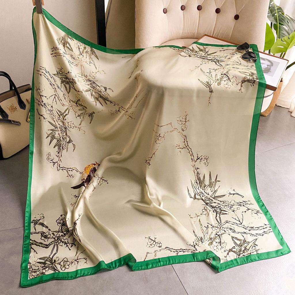 High-quality Luxurious Silk Scarves Headband Scarfs Neck Scarf For Women Chain Silk Scarf Women's Decorative Shawl