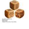 Decision Dice Handmade Wooden Embroidery/Knitting/Drinking Decision Dice with 6 Engraved Tasks Stocking Stuffers for Men Women