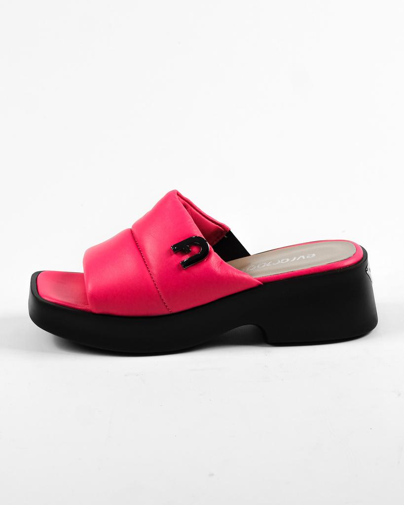 Flip-flops med tykke såler Evromoda 6811320 36 Fuchsia skinn