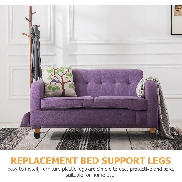 

4 шт. Круглые пластиковые ножки для мебели для дивана, кресла, шкафа - Регулируемые сменные ножки с Т-образной гайкой, высота 2,36 дюйма, грузоподъемность 220 фунтов каждая