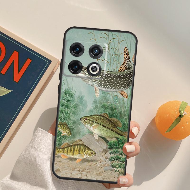 Hecht Fisch Angelköder Box Für OnePlus 13T 10T 10R 12R 13R 15 13 12 11 10 9 Pro Nord CE 5 2 3 4 Lite N20 N30 Hülle