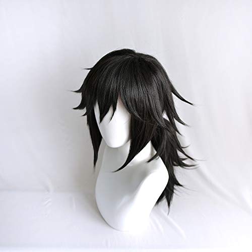 Heat-resistant Cosplay Wig, Giyu Tomioka, Perfect for Parties, Events, and Costumes. Includes Two Bonus Items.