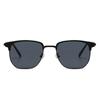 Vintage Half Frame Sunglasses For Women And Men Metal Sun Glasses Uv400 Protection Eyewear Travel Driving Sunscreen Glasses