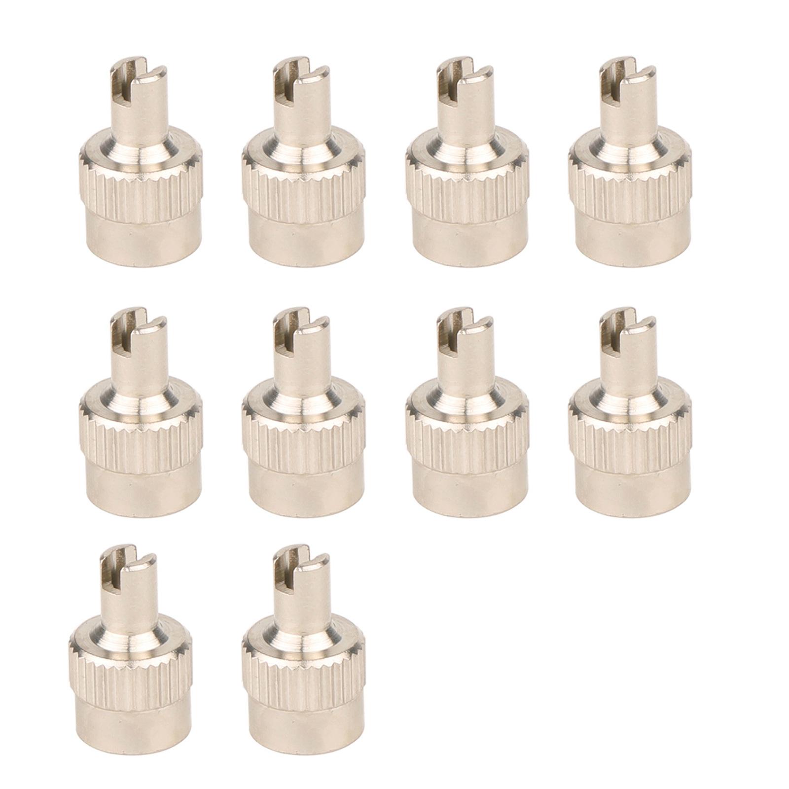 

10Pcs Copper Tire Valve Stem Caps Replacement Slotted Head Stem Cover Car Motorcycle Tire Valve Caps Dustproof Wheel Cap серебряный