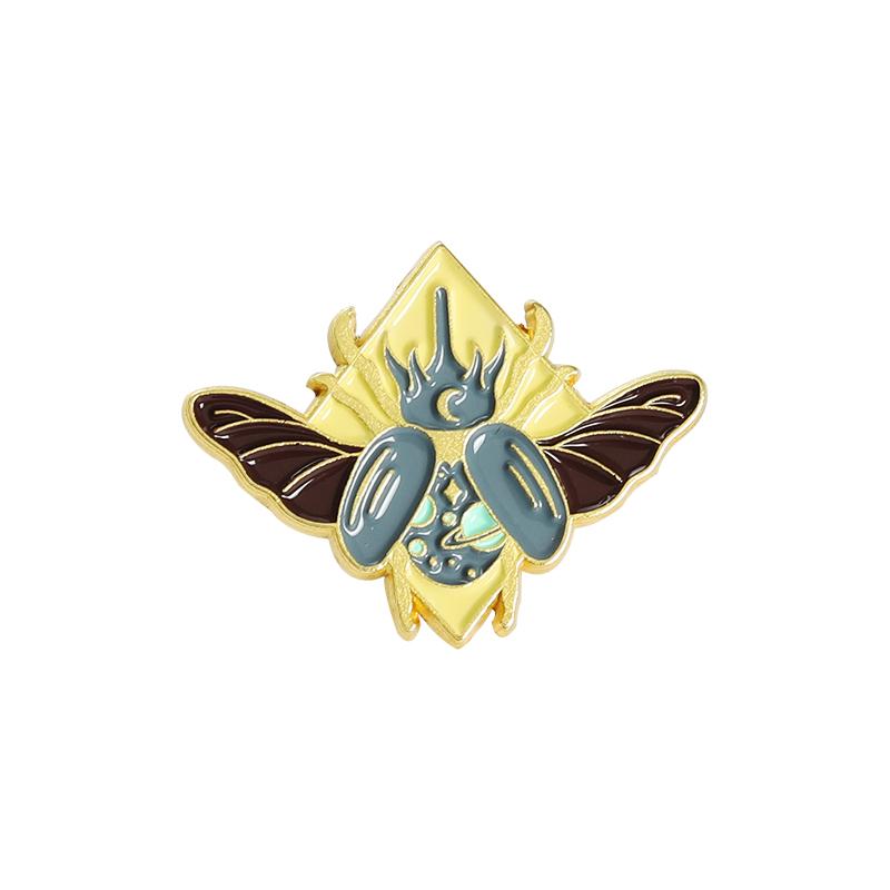 Floral Insects Enamel Pins Custom Nature Moth Cicada Scorpion Brooches Lapel Badges Funny Jewelry Gift for Kids Friends