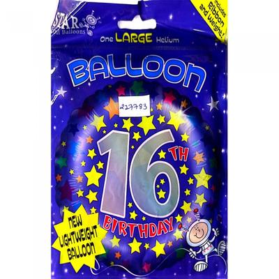 16th Birthday Foil Balloon