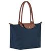 Longchamp Original Snap Zipper Closure Recycled Canvas Tote Shopping Bag Handheld Shoulder Bag Large Women tote Navy-Blue L1899089P68