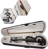 Ennbom Electric Violin Ebony Silent Violin Glossy Beginner Set 4/4 (Sparkly Black)