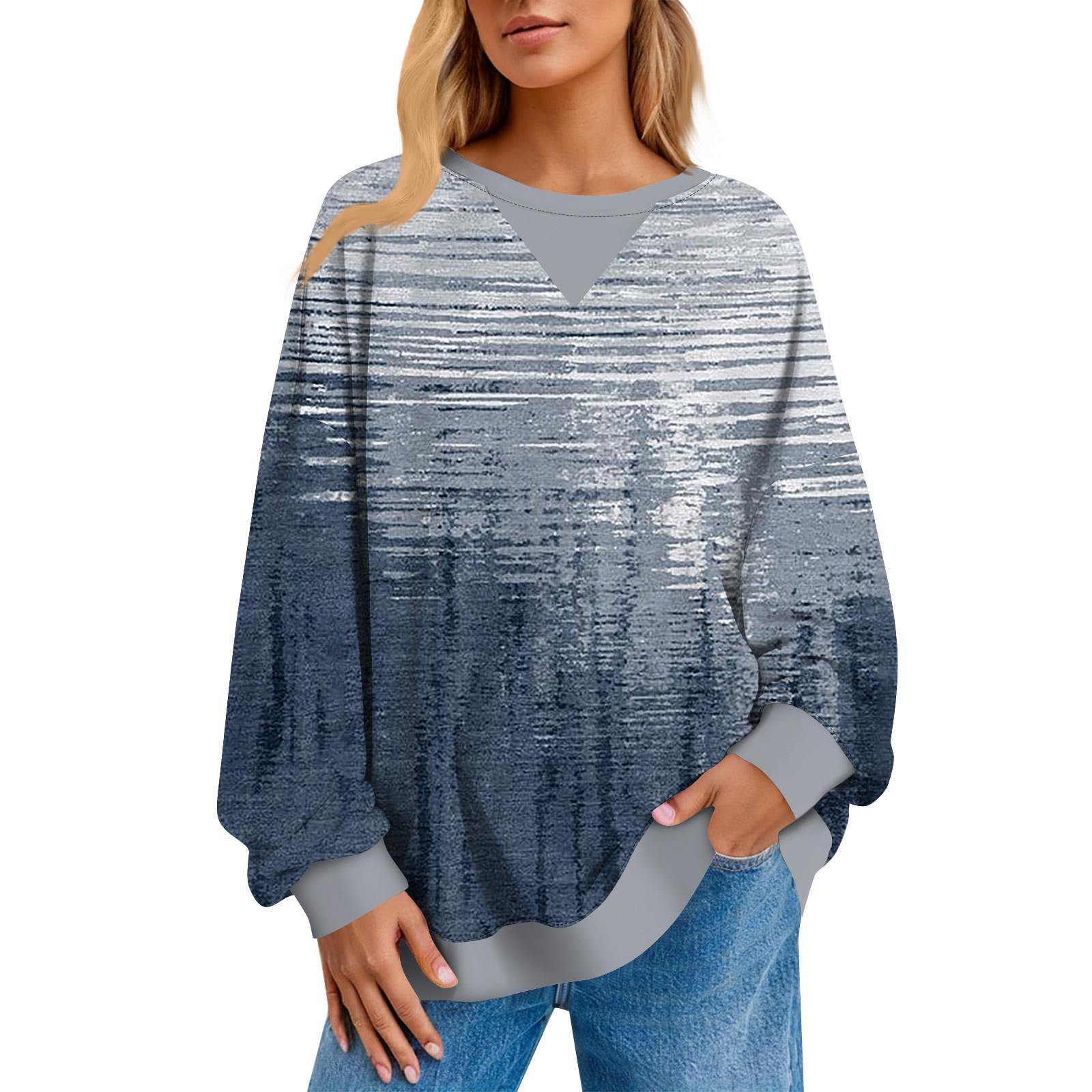 Женский повседневный полосатый пуловер — фото 8