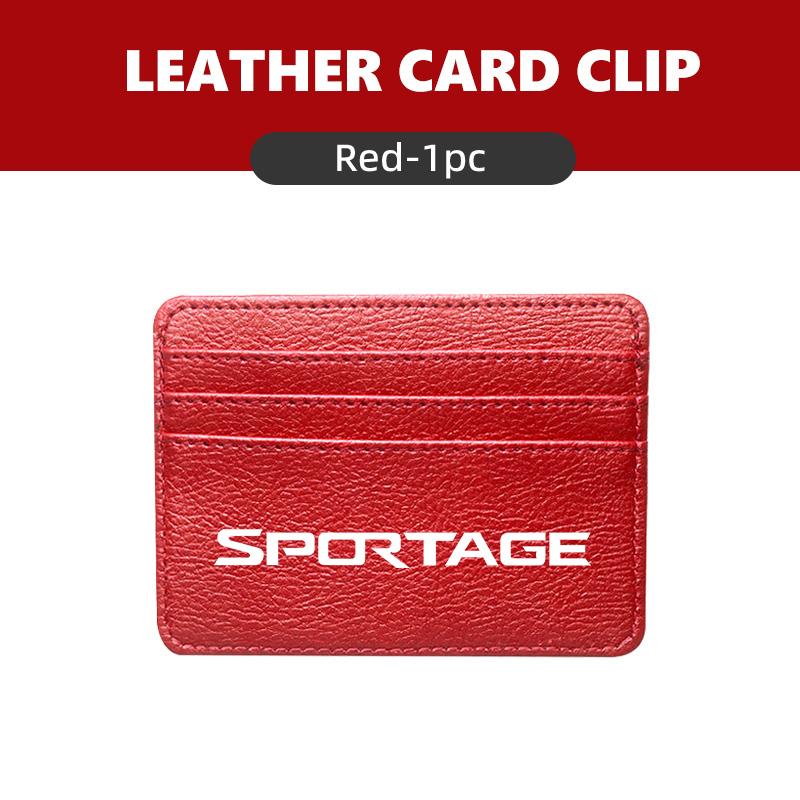 RVGH1 Portable Leather Multi Slot Credit Card Holder Wallet Gift For KIA Sportage 2016 2017 2018 Sephia Stonic Carens