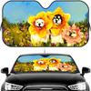 Famous Paintings Parody Sun Visor Car Windshield Sun Shade UV Protection Heat Insulation Cover Universal  Sun Protector
